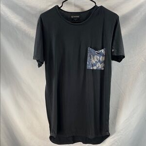 Zanerobe Black Tee with Patterned Pocket